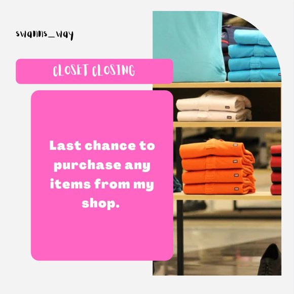 Clothing, shoes, jewelry, accessories, & more to be unavailable soon - Picture 1 of 1